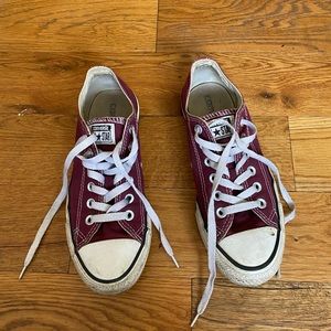 low top red converse sneakers size 7.5 womens